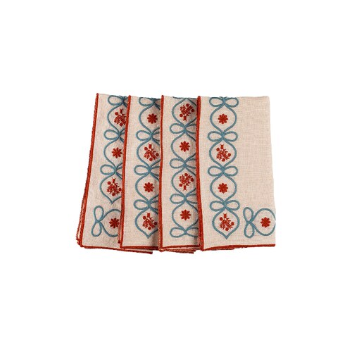 Misette Embroidered Linen Napkins Set Of 4REVOLVE时尚小众