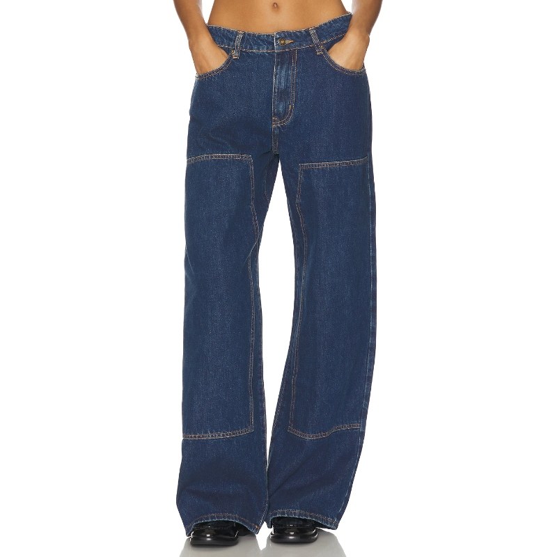 [冬季新品]Lioness工装裤设计感复古丹宁风直筒裤牛仔长裤REVOLVE