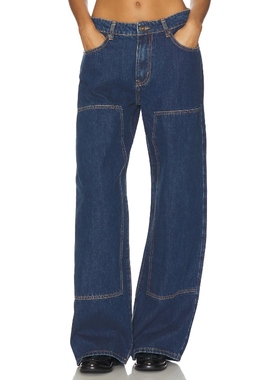 [冬季新品]Lioness工装裤设计感复古丹宁风直筒裤牛仔长裤REVOLVE