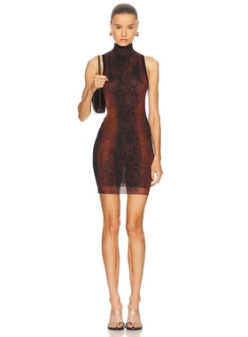 Jean Paul Gaultier PYTHON 裙子 revolve小众新款 Black,Rust