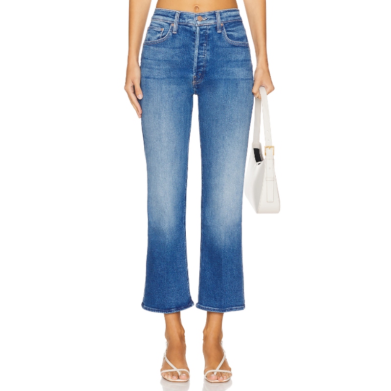 MOTHER THE TRIPPER ANKLE 喇叭裤蓝色美式复古风REVOLVE