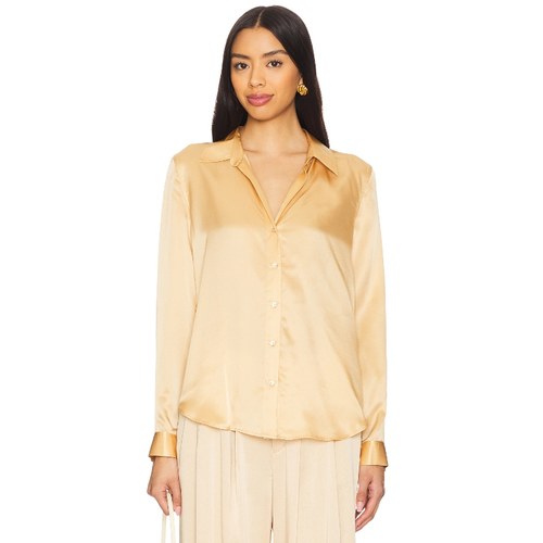 [冬季新品]L'AGENCE TYLER 系扣衬衫 象牙白REVOLVE小众