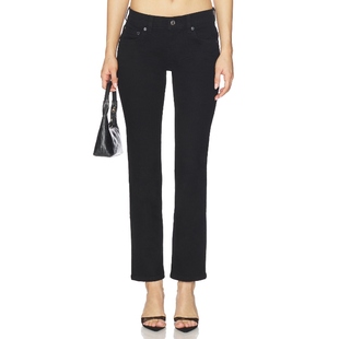 SLIM CIGARETTE 牛仔裤 美式 LOLA 黑色 复古风REVOLVE小 Denim