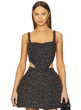 Bardot Corset Bustier 黑色REVOLVE小众新款