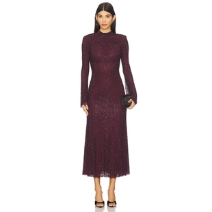 portrait 紫色REVOLVE小众新款 DRESS 连衣裙 中长款 self