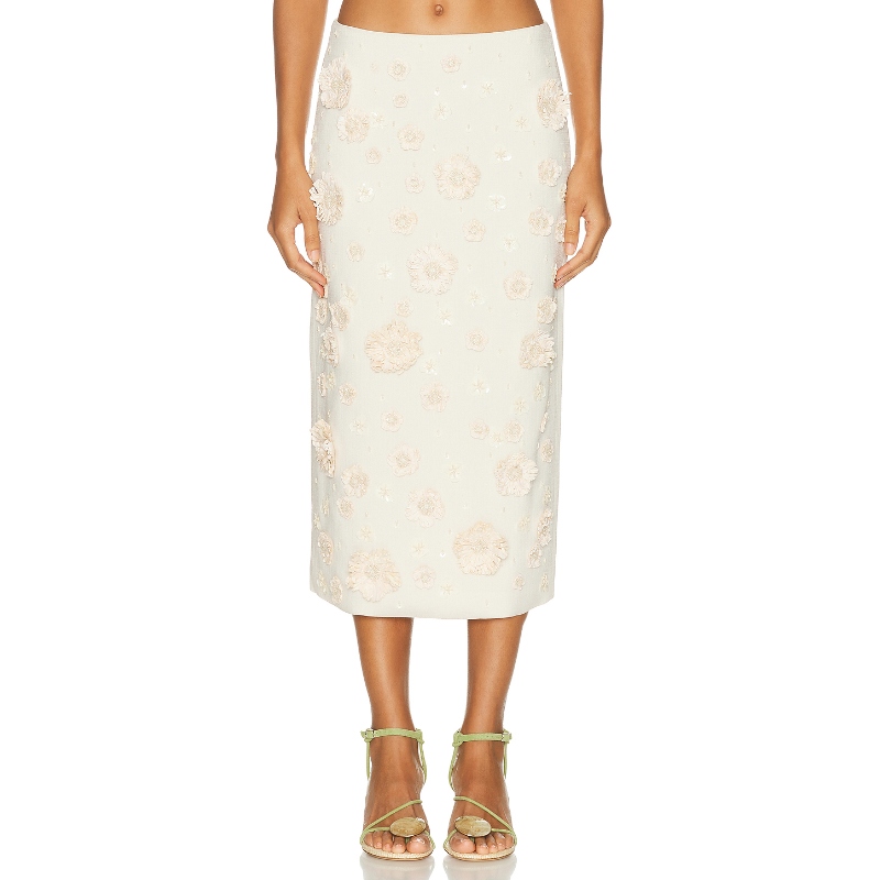 Alexis TORIE 半身裙 象牙白 REVOLVE小众新款