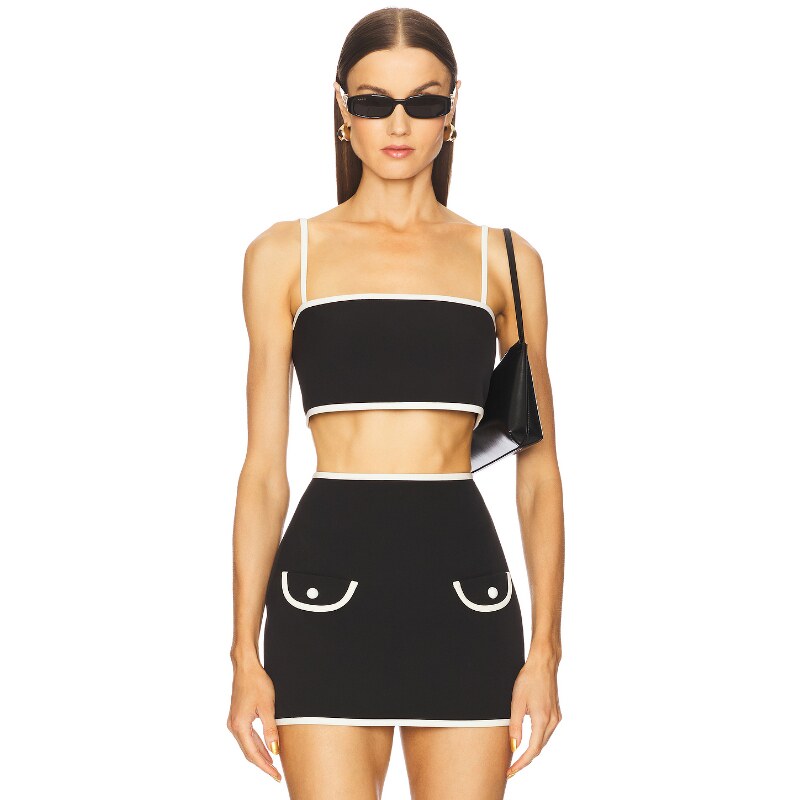 Alexis SIMI 无袖上装 黑色 y2k辣妹风REVOLVE小众新款