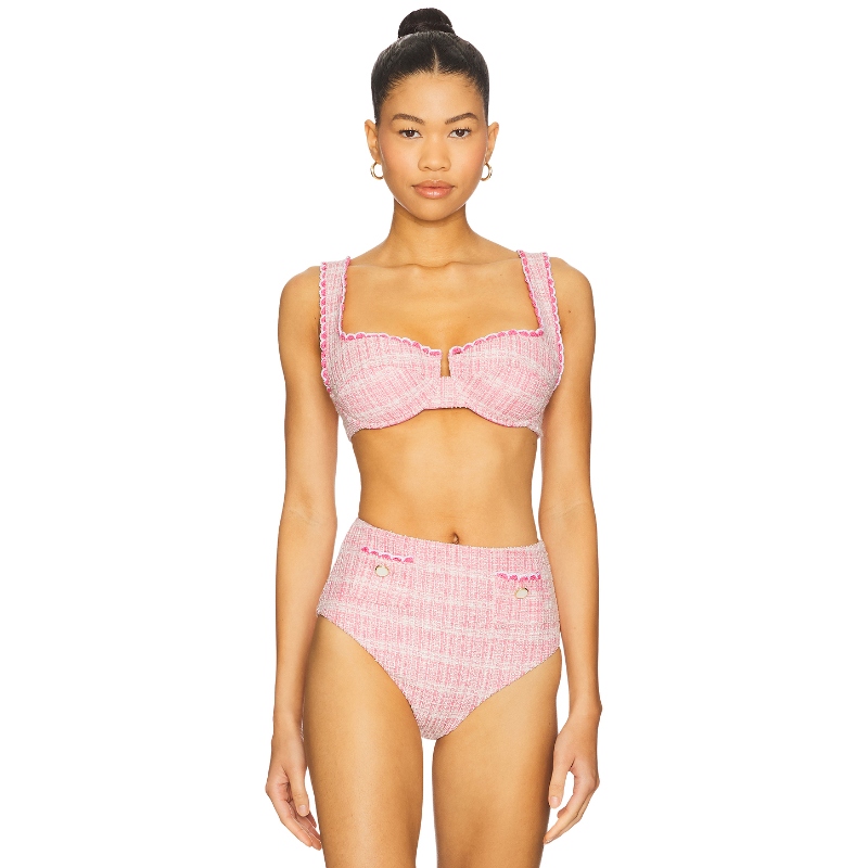 SIMKHAI KLARA 比基尼文胸上装 粉色REVOLVE小众新款