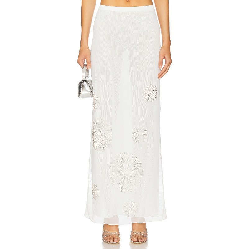 [冬季新品] Significant Other 长款半身裙白色REVOLVE小众新款