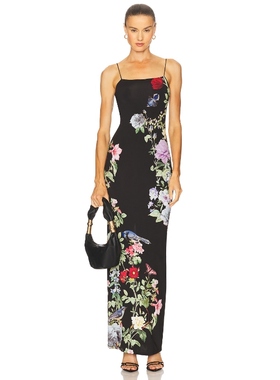 Alice + Olivia 爱丽丝.奥利维亚 FIFI 长裙 黑色REVOLVE小众新款