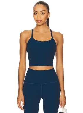 Beyond Yoga SLIM RACERBACK 背心上装 蓝色 运动复古风REVOLVE小