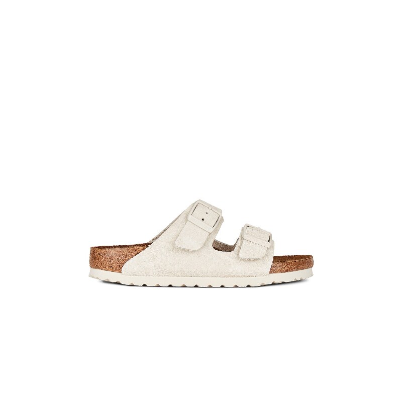 [夏季新品]BIRKENSTOCK米白色凉鞋金属扣宽带平底勃肯鞋REVOLVE