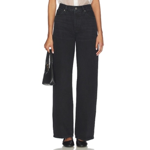 COLLEGIATE 复古风REVOLVE小众新款 阔腿 美式 黑色 FRAME