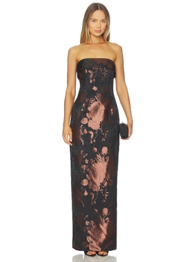 Katie May ELIN 长裙 黑色REVOLVE小众新款