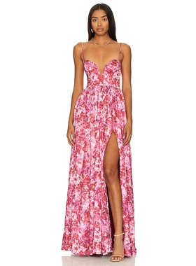 Lovers and Friends NC妮蔻同款 MALLORY 长裙revolve时尚