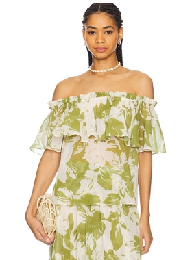 [冬季新品]MISA Los Angeles ADAH 上装 绿色REVOLVE小众新款