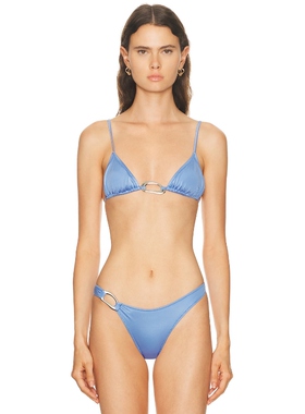 Tropic of C ONA 比基尼文胸上装 蓝色REVOLVE小众新款