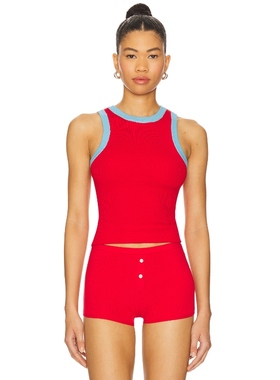 Frankies Bikinis CUDDLE 背心 红色 y2k辣妹风REVOLVE