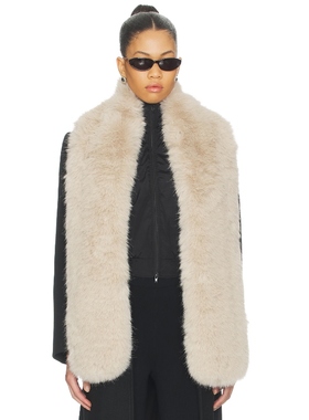 Unreal Fur WEST END 围巾 棕黄色REVOLVE小众新款