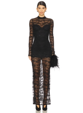 OW Collection ADDISON 长款 黑色REVOLVE小众新款