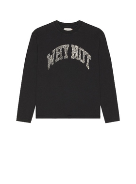 Honor The Gift 威少潮牌 WHY NOT 长袖T恤 黑色 REVOLVE小众新款