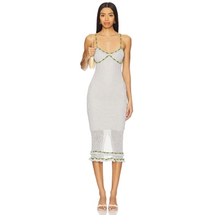 Tyler McGillivary NYLAH 中长款针织连衣裙保暖女银色REVOLVE