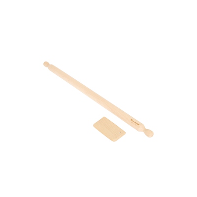 Verve Culture Beechwood Long Rolling Pin ＆ Pasta Scraper 中