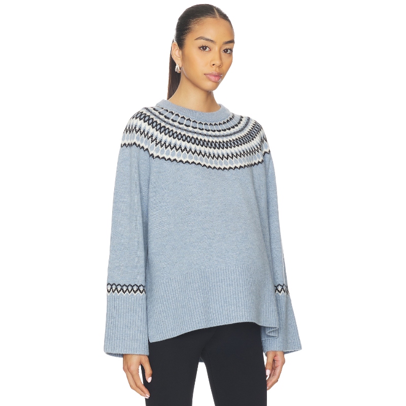 [冬季新品]HATCH浅蓝毛衣休闲风宽松舒适上衣REVOLVE