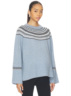 [冬季新品]HATCH浅蓝毛衣休闲风宽松舒适上衣REVOLVE