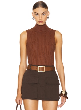 House of Harlow 1960 哈露时装屋 KATERINA 上装棕色REVOLVE新款