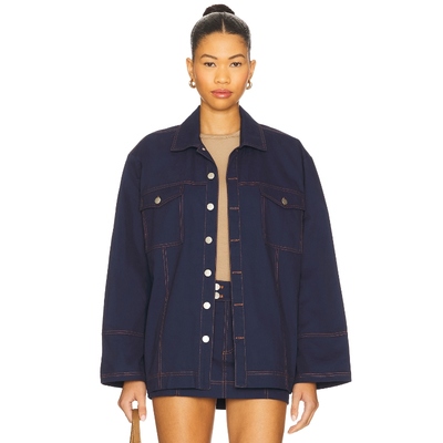 [冬季新品]SEVEN WONDERS VERONICA 外套藏青色美式休闲风REVOLVE