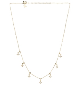 By Adina Eden Cz Muli Starburst Dangling Necklace 金属金色 R