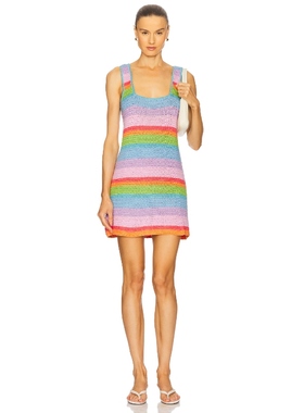 Show Me Your Mumu DAY TRIP 针织连衣裙保暖蓝色、粉红REVOLVE