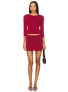 [冬季新品]ALL THE WAYS 轻薄针织半身裙套装针织衫短裙REVOLVE