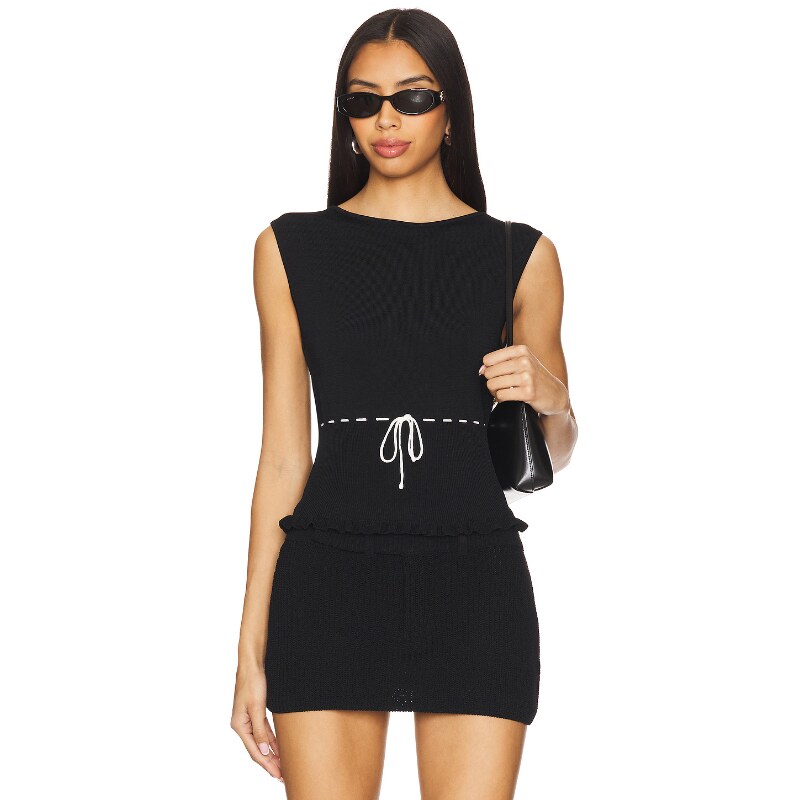 MAJORELLE ALLISA 上装 黑色REVOLVE小众新款