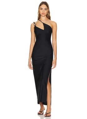 Baobab MACA 单肩裙 黑色针织连衣裙REVOLVE小众新款