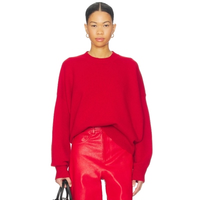 Rohe 拉绒羊毛圆领毛衣 红色REVOLVE小众新款