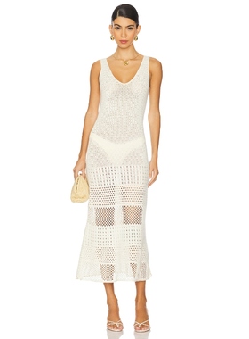 ESCVDO ENSENADA 针织连衣裙保暖象牙白REVOLVE小众新款