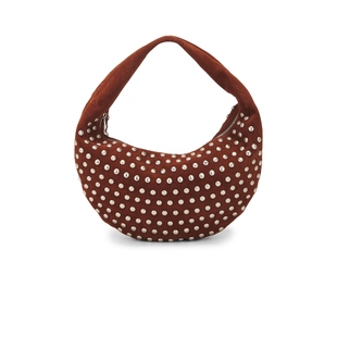 復(fù)古流浪包 Understated STUDDED 棕黃色REVOLVE小眾新款 Leather