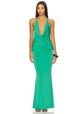 [冬季新品]Katie May SELENE 长裙 绿色REVOLVE小众