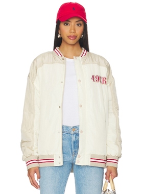 Terez 49ERS 飞行员款 奶油色 运动复古风REVOLVE小众新款