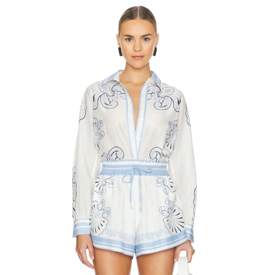 [夏季新品]Shani Shemer VANESSA 衬衫 白色REVOLVE小众