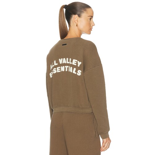 Fear of God ESSENTIALS驼色运动卫衣休闲短款夏季新品REVOLVE