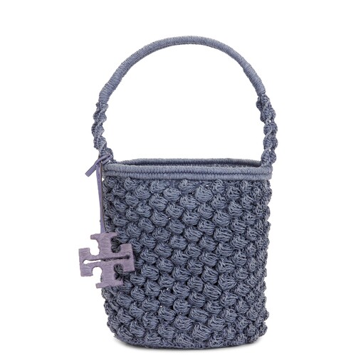 Tory Burch Ella Hand-crocheted Popcorn Stitch Bucket Bag 26