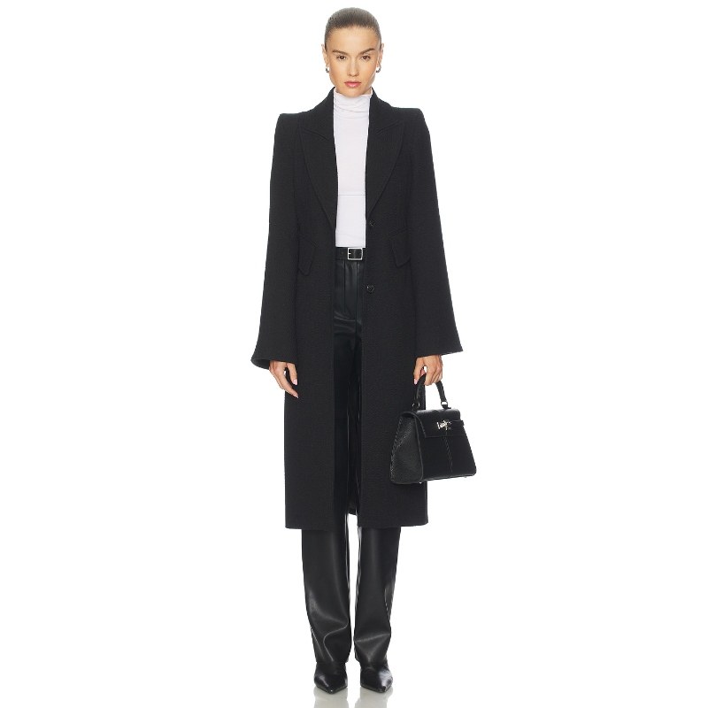 Smythe PAGODA BRANDO 喇叭袖大衣 黑色老钱风REVOLVE小众新款