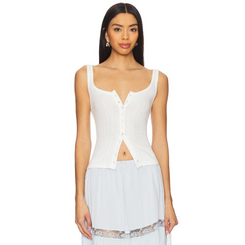 [夏季新品]Free People 镂空针织背心简约开衫上衣内搭REVOLVE