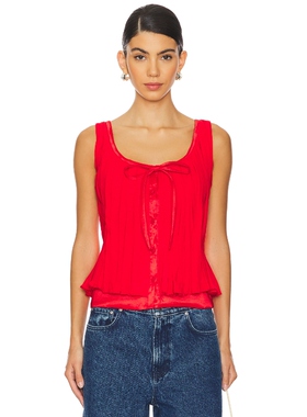 [春节穿搭]Tach Clothing Bluma Top 红色 REVOLVE小众新款