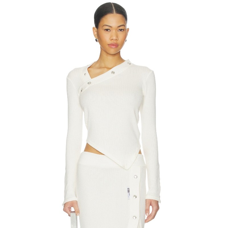 GCDS 上装 白色 y2k辣妹风REVOLVE小众新款