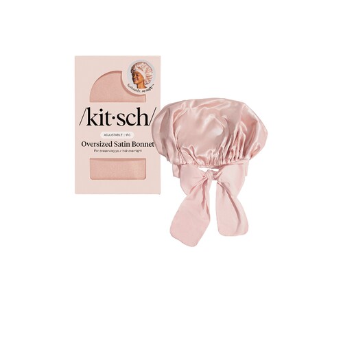 Kitsch ADJUSTABLE OVERSIZED SATIN BONNET 复古帽  粉色 秋冬R