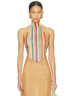 Missoni HALTER TOP 吊带上装 revolve小众新款 Orange,Blue